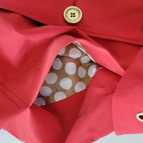 NWOT Isaac Mizrahi Live Red Rain Coat Size XS - Picture 11 of 15